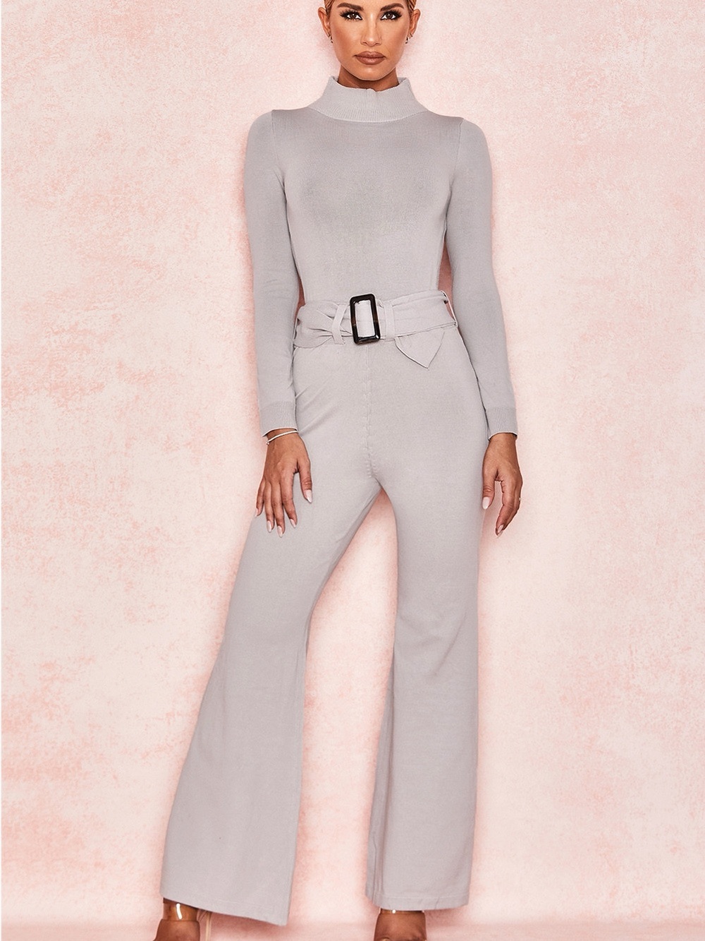 House of CB Naomi Knit Belted Pants and Matching Open Back Bodysuit